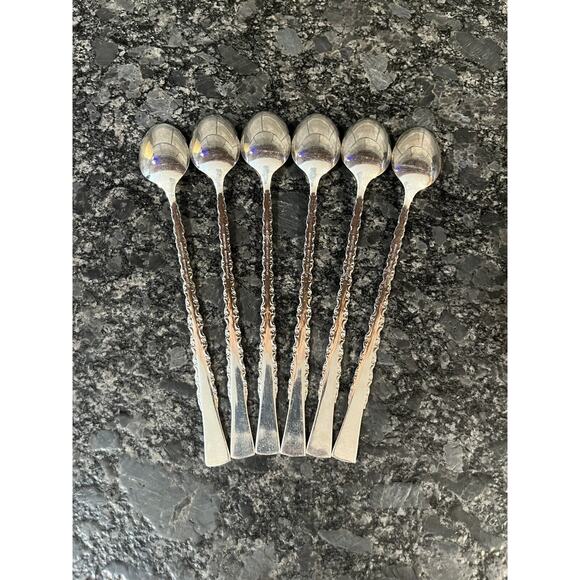 6 International Silver Co Deepsilver Silverplate 1971 Camille Iced Tea Spoons - Picture 2 of 6